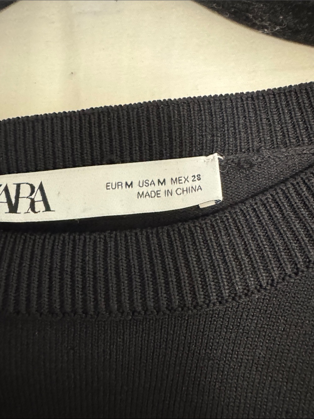 Zara Black Pullover with Ruffle Tulle Sleeves - Picture 2 of 2